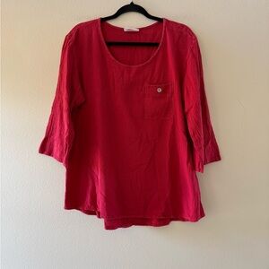 Cottonways Chic Fuscia Women's Cooton Tunic with Pocket